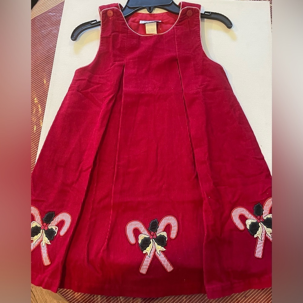 Samara vintage red corduroy dress holiday